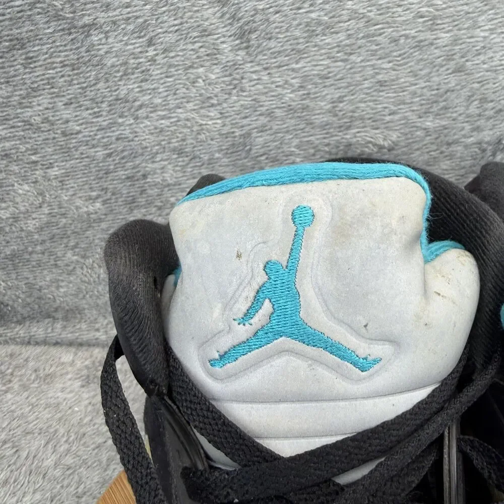 Air Jordan 5 Retro Aqua Shoes Mens Size 11.5 Black Suede Basketball DD0587-047